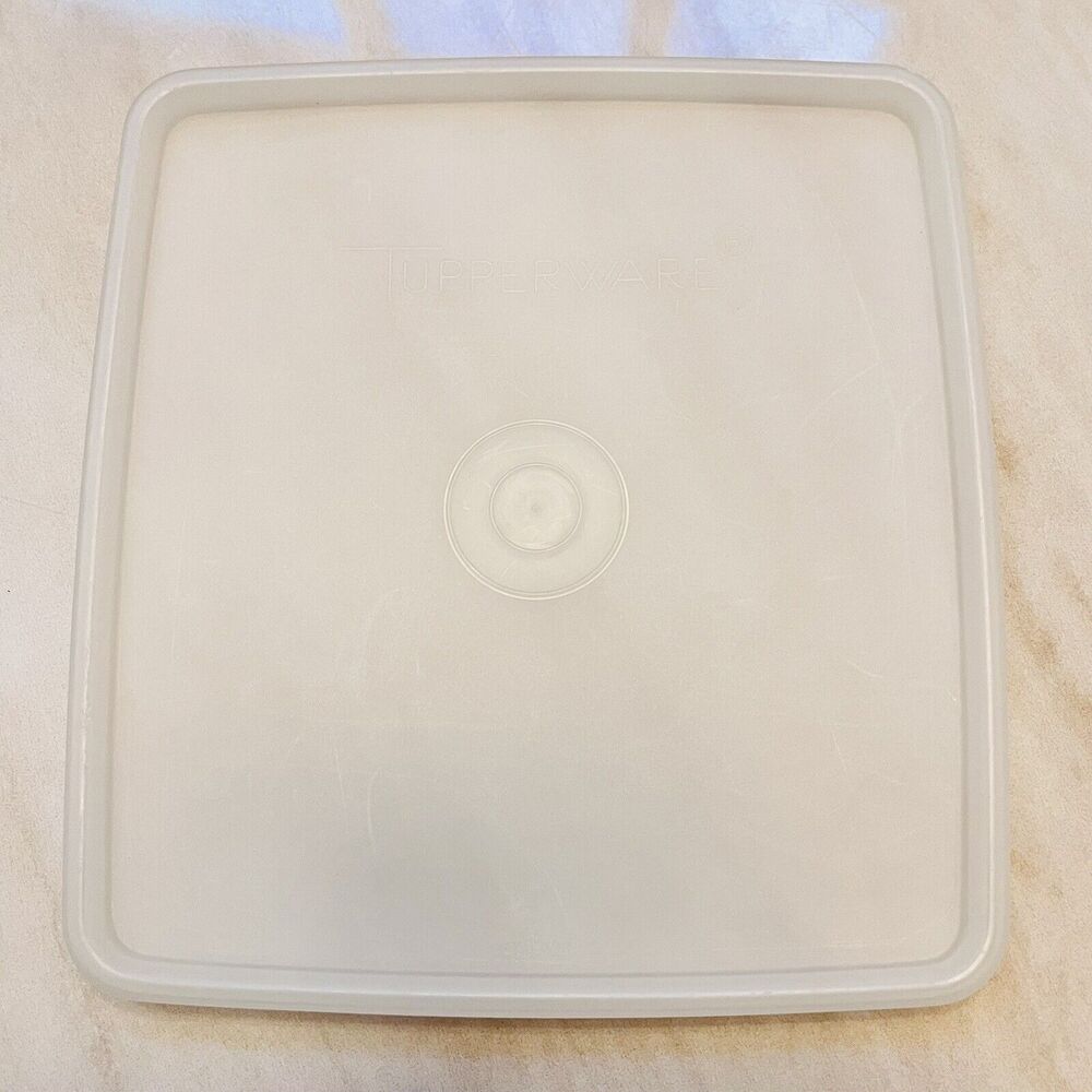 Vintage Tupperware #671 Rectangle Sheer Replacement Lid ONLY 5" x 5.25" Seal